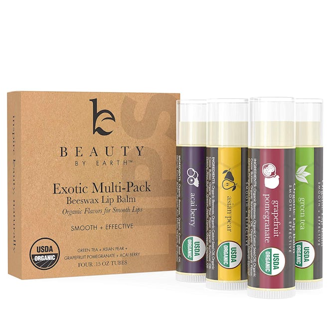 Beauty by Earth 4 Tubes of Natural Lip Balm (4-Pack)
