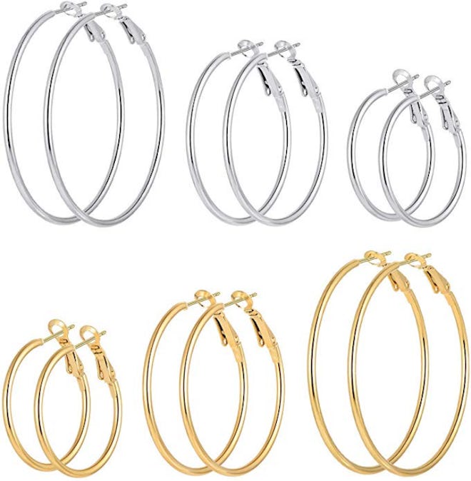 Cuicanstar Hoop Earrings (6 Pairs)