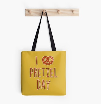 I love Pretzel Day Tote Bag