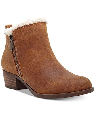 Lucky Brand Womens Baselsher Leather Ankle Booties
