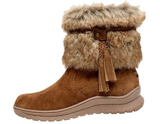 Minnetonka Women's Everett Suede Fur Boot