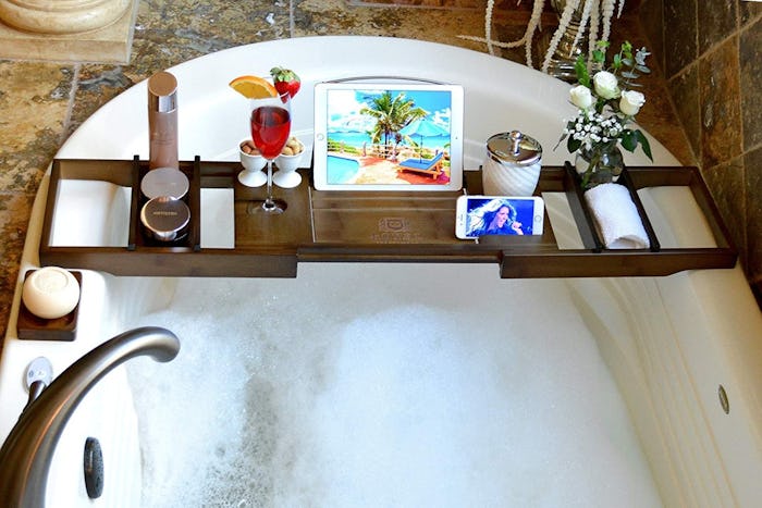ROYAL CRAFT WOOD Luxury Bamboo Bathtub Caddy Tray