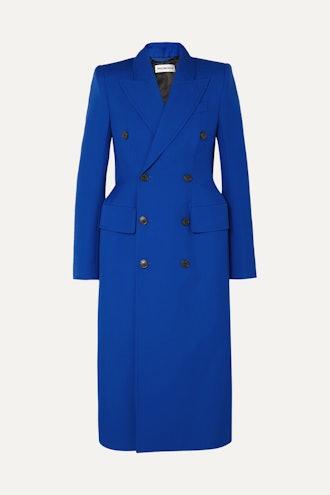Hourglass Double-Breasted Wool-Blend Coat