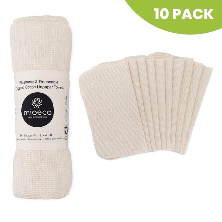 Mioeco Reusable Bamboo Towels (10-Pack) 