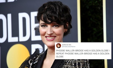 'Fleabag' fans are celebrating Phoebe Waller-Bridge's first Golden Globes win on Twitter.