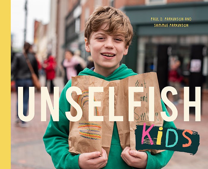 A picture of the cover of 'Unselfish Kids.'