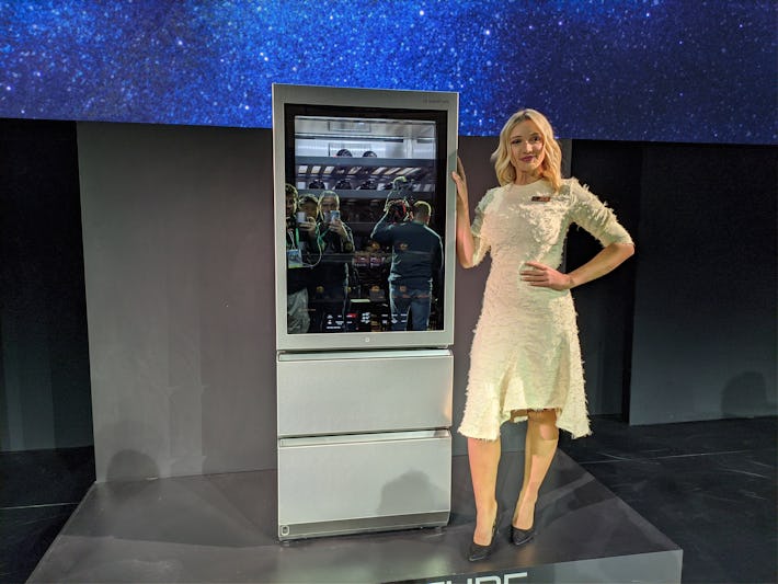 LG's smart wine cellar keeps the temperature perfect for each variety