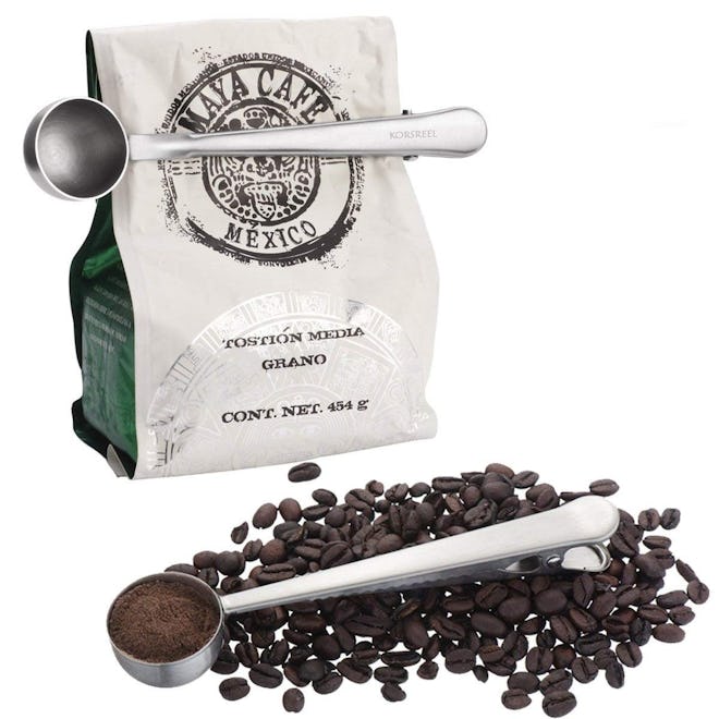 Stainless Steel Coffee Scoop and Bag Clip
