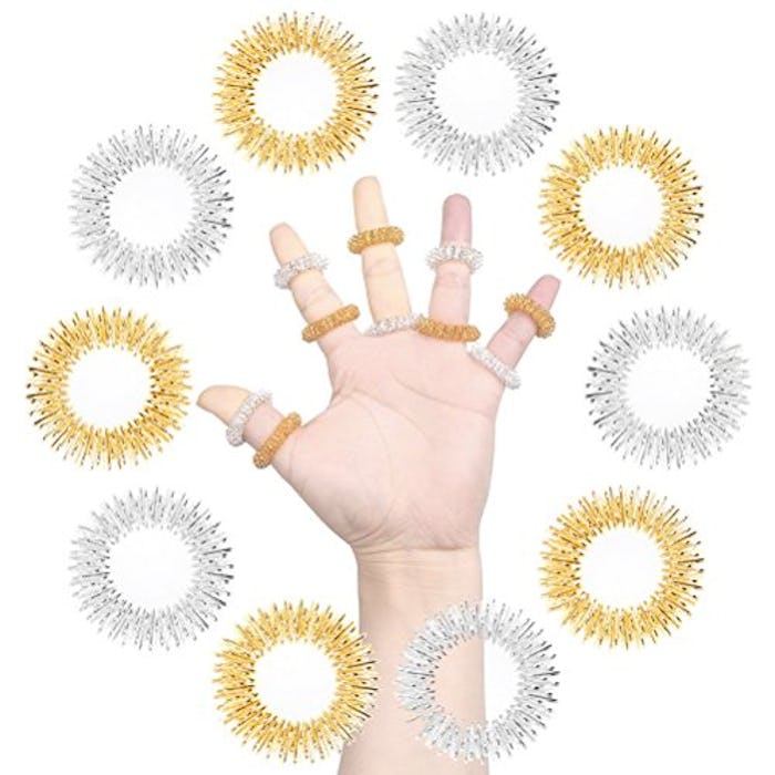 SUMAJU 10Pcs Acupressure Massage Rings