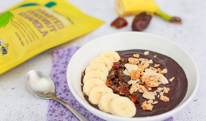 Acai Smoothie Bowl using Trader Joe's ingredients.