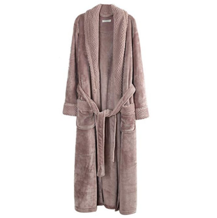 Richie House Women's Plush Soft Warm Fleece Bathrobe Robe 