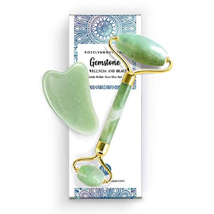 RoselynBoutique Jade Roller and Gua Sha Set