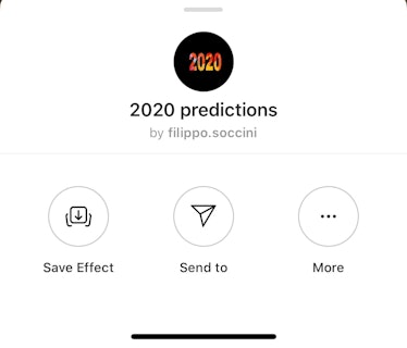 Instagram's 2020 Prediction filter will show you the future.
