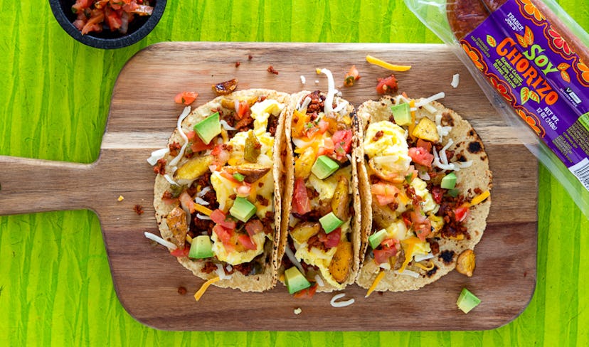 Versatile breakfast tacos using Trader Joe's ingredients.