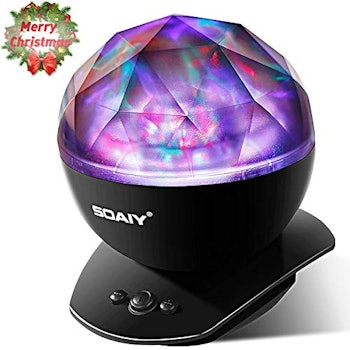 SOAIY Sleep Soother Aurora Projection LED Night Light Lamp 