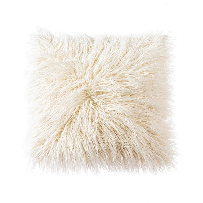 OJIA Soft Plush Mongolian Faux Fur Throw Pillow Cover