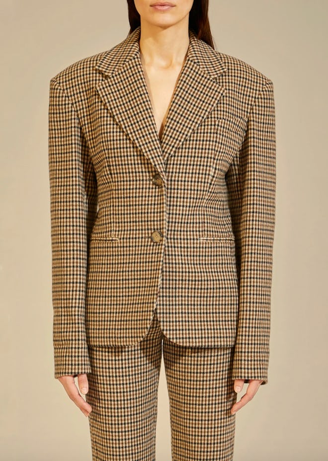 The Kendall Blazer in Brown Check