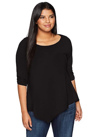 Star Vixen Women's Plus-Size Hanky Hem Top