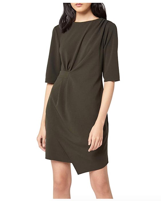 find. Women's Asymmetric Drape Hem Shift Dress