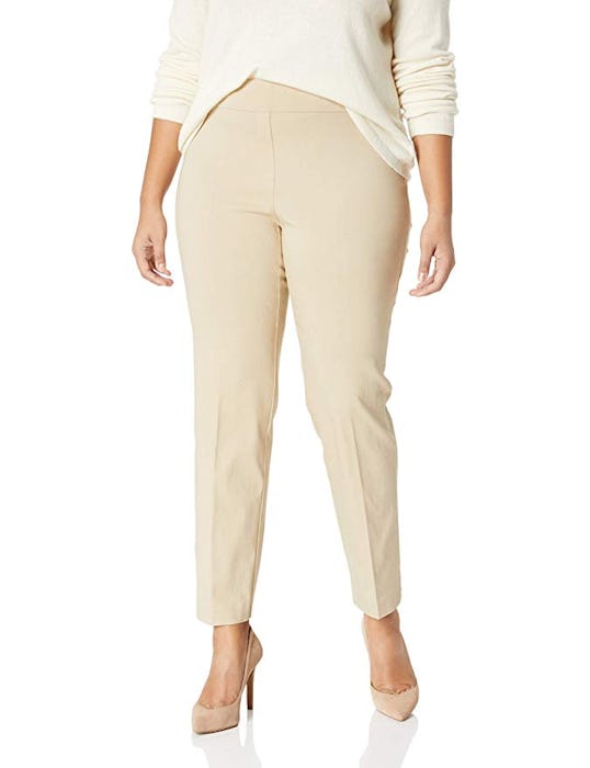 Lark & Ro Women's Plus Size Straight Leg Pants