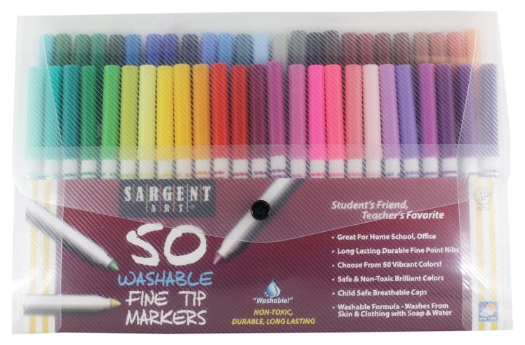 Sargent Art 22-1581 50-Count Fine Tip Washable Marker Packs