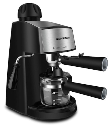 Steam Espresso Machine, SOWTECH 3.5 Bar 4 Cup Espresso Maker Cappuccino Machine with Steamer