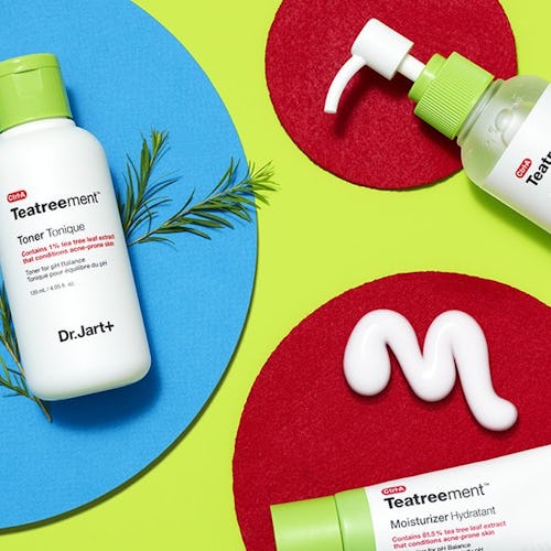 New Dr. Jart+ Teatreement collection's moisturizer, toner, and cleanser