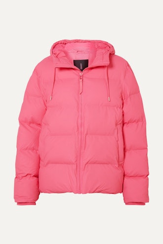 Hooded Quilted Matte-PU jacket