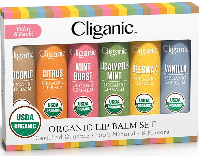 Cliganic USDA Organic Lip Balm Set (6-Pack)