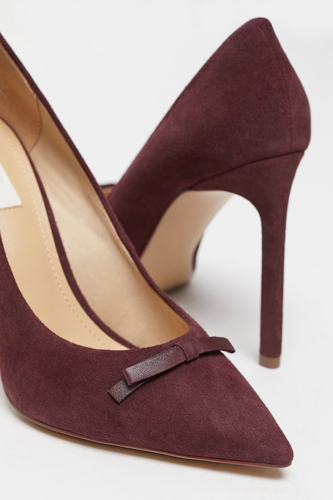 Suede court shoes