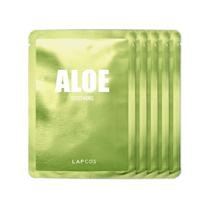 LAPCOS Aloe Sheet Mask, Daily Face Mask (5-Pack)