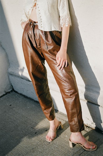 Vintage I Brown Leather Pants