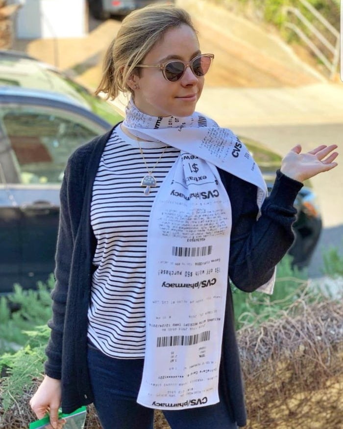 You can now wear a replica CVS receipt scarf made of fleece.
