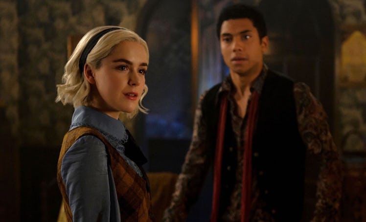 The 'Chilling Adventures Of Sabrina' Part 3 poster shows Sabrina going to hell