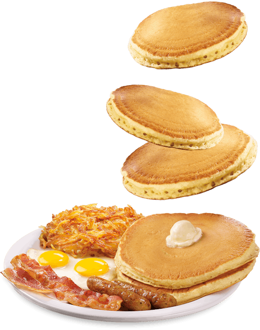 Denny's new Super Duper Slam meal comes with eggs, bacon, sausage, hash browns, and endless pancakes...