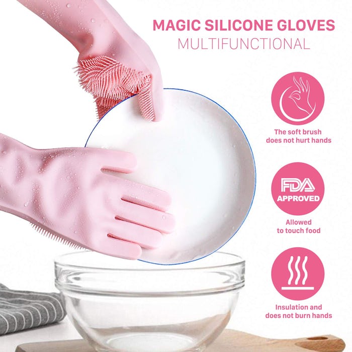 ANZOEE Reusable Silicone Dishwashing Gloves