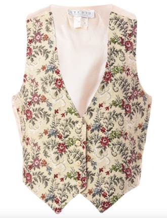 1990s Floral Pattern Waistcoat