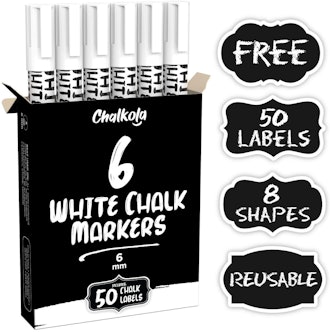 Chalkola Liquid Chalk Marker Pens (6-Pack)
