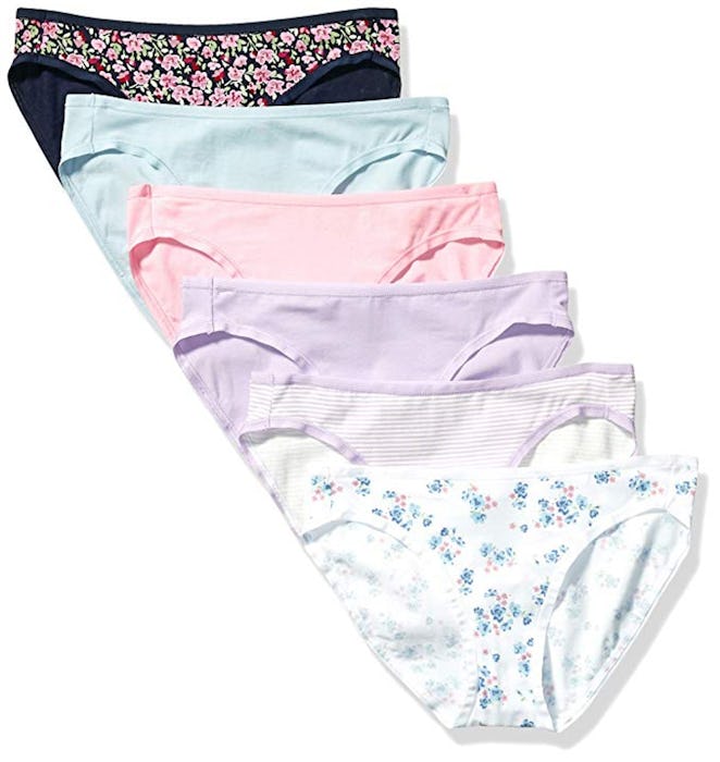 Amazon Essentials Cotton Stretch Bikini Panty (6-Pack)