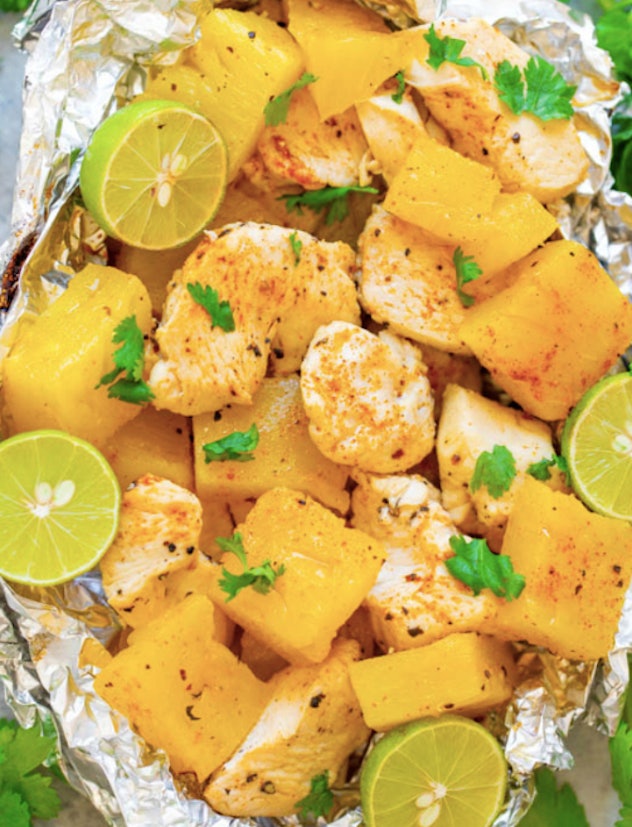 Pretend you're on island time with this foil packet recipe