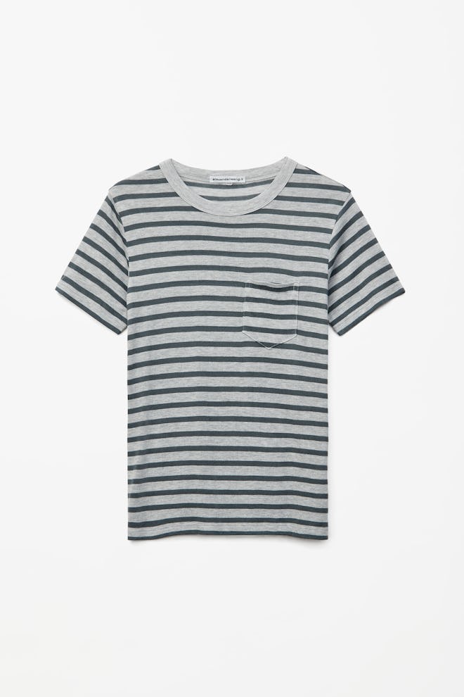 Striped Slub Pocket T-Shirt
