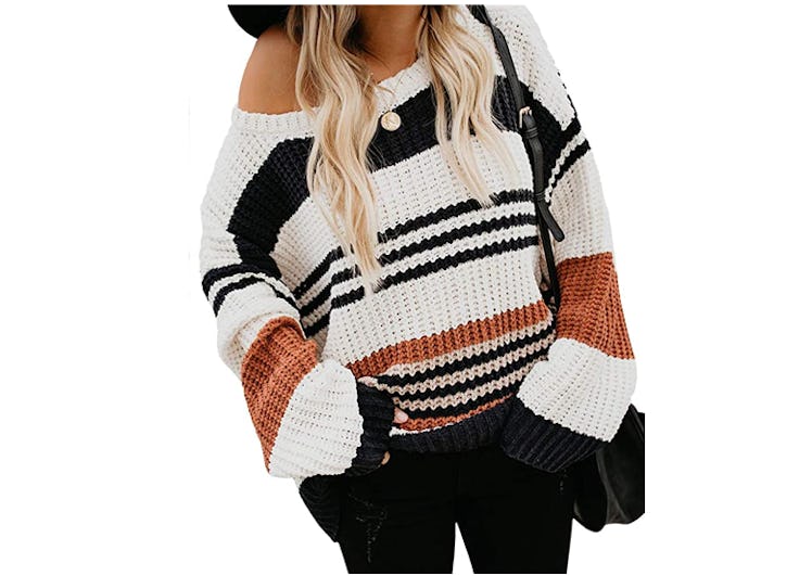 KIRUNDO Striped Color-Block Sweater