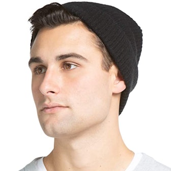 Fishers Finery 100% Pure Cashmere Ribbed Cuffed Hat