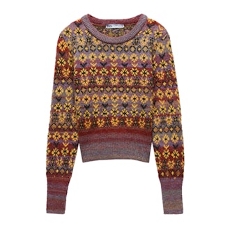 Jacquard Knit Sweater 