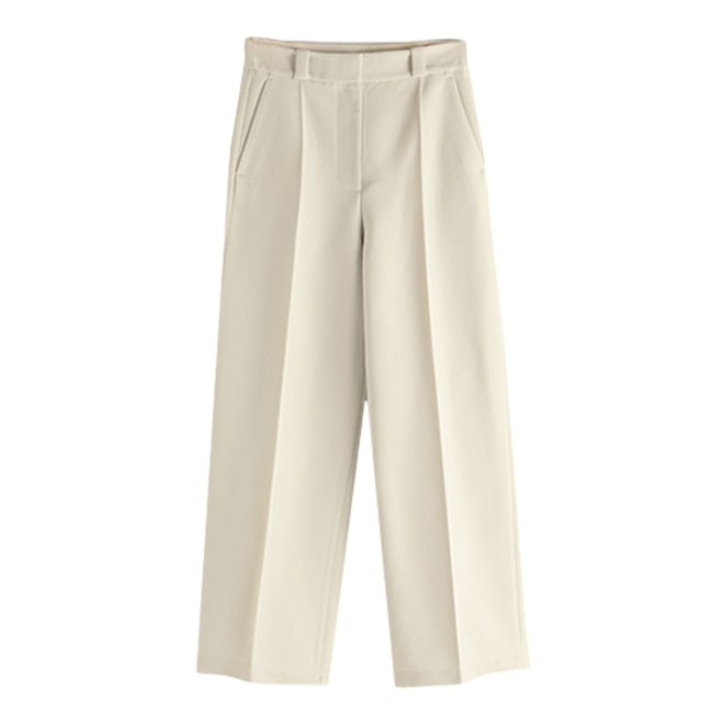 Pleated Vintage Waistband Cotton Trousers