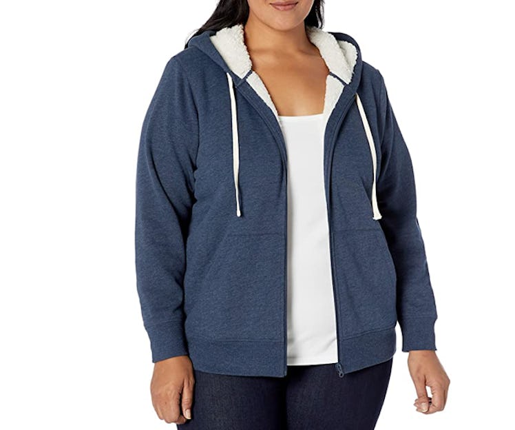 Amazon Essentials Plus-Size Sherpa-Lined Hoodie