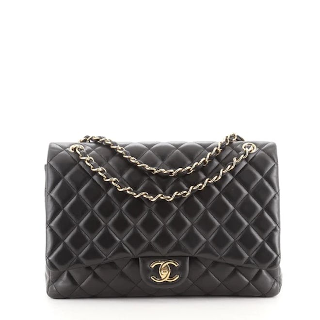 Classic Double Flap Bag Quilted Lambskin Maxi