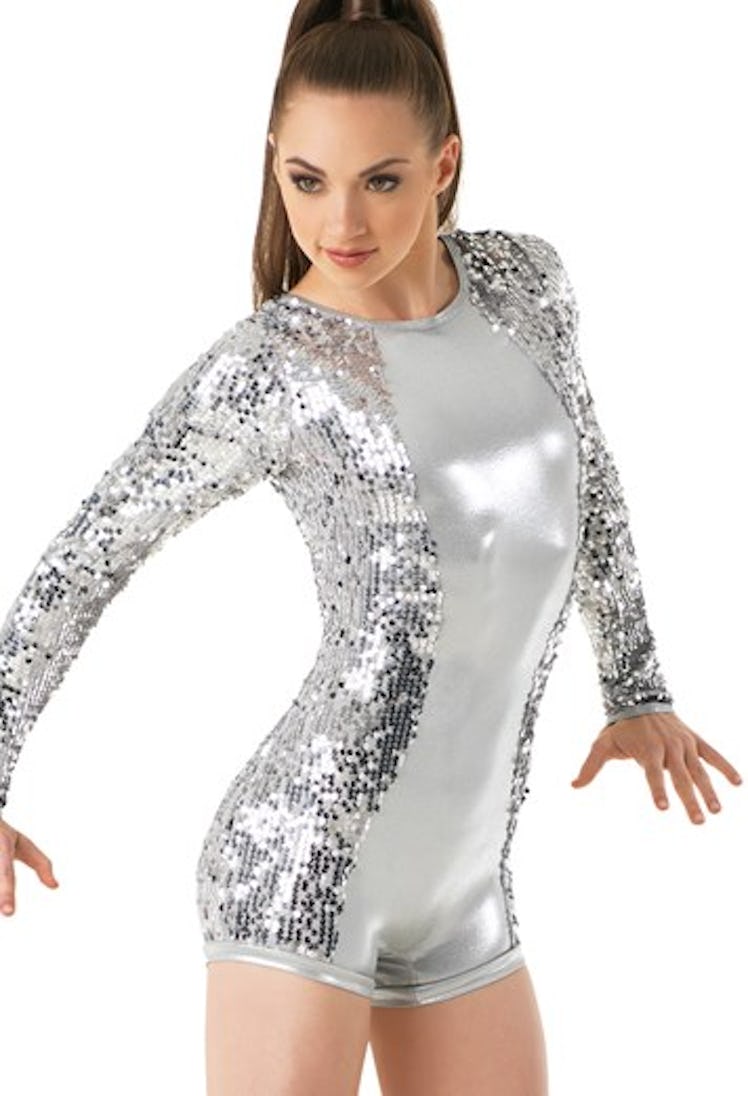 Sequin And Metallic Biketard 