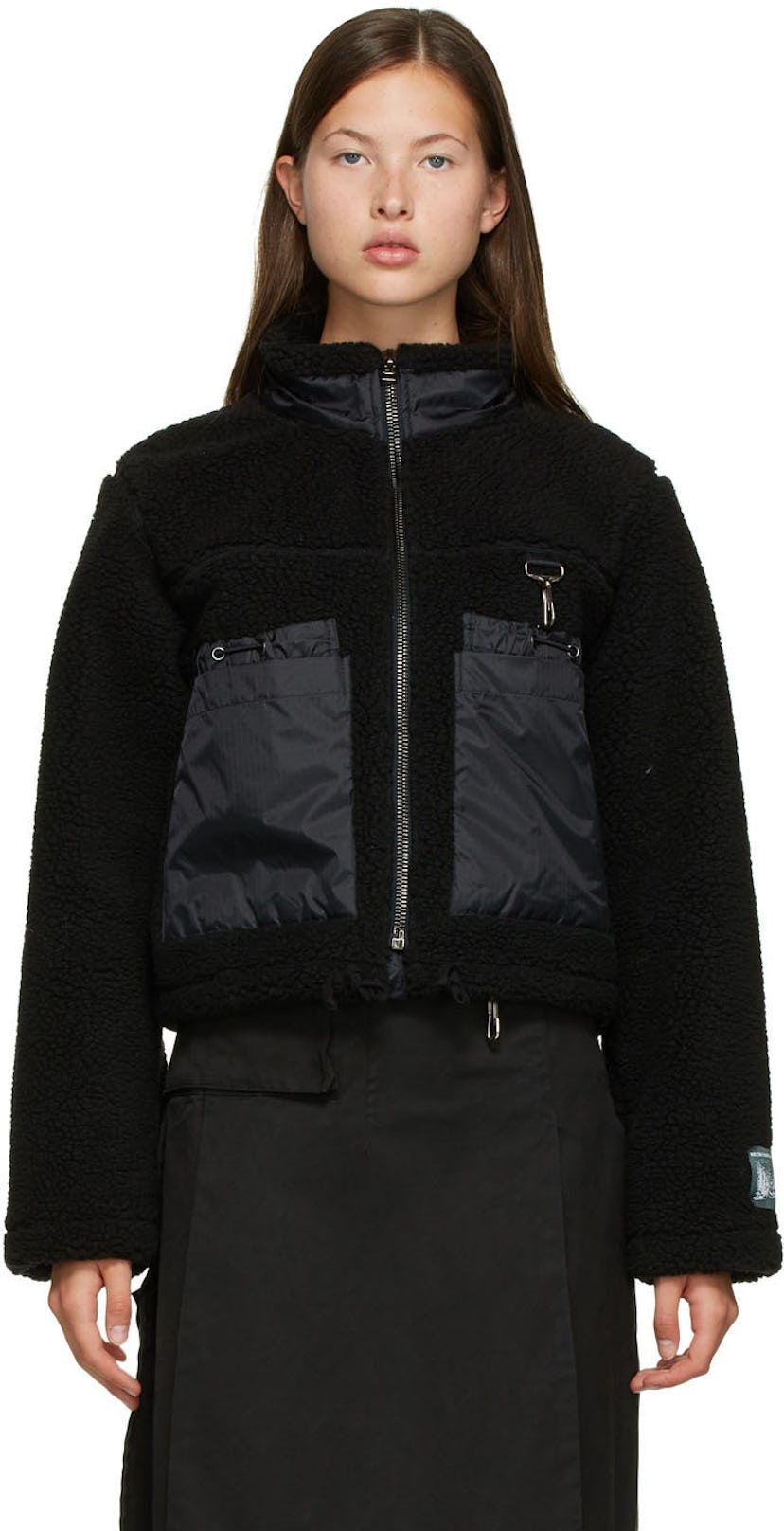 Black Sherpa Fleece Jacket