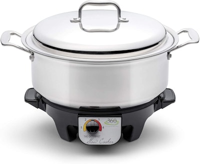 360 Stainless Steel Slow Cooker 6-Quart